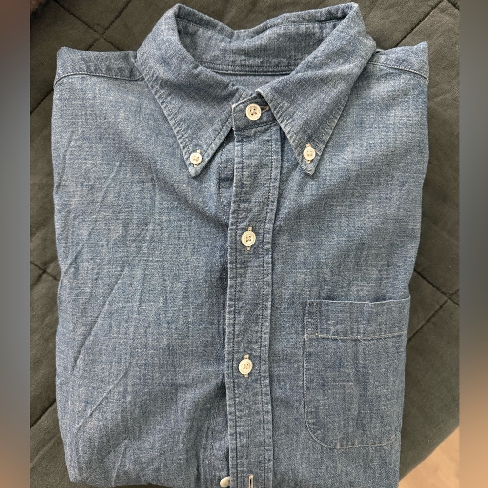 Buck Mason Japanese Chambray Shirt - Small